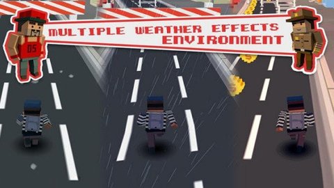 像素公路跑酷游戏