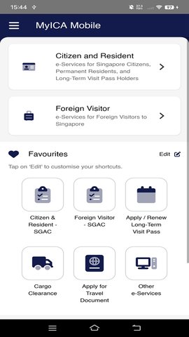 新加坡电子入境卡App