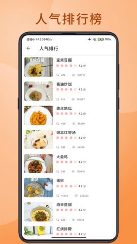 食堂菜谱App